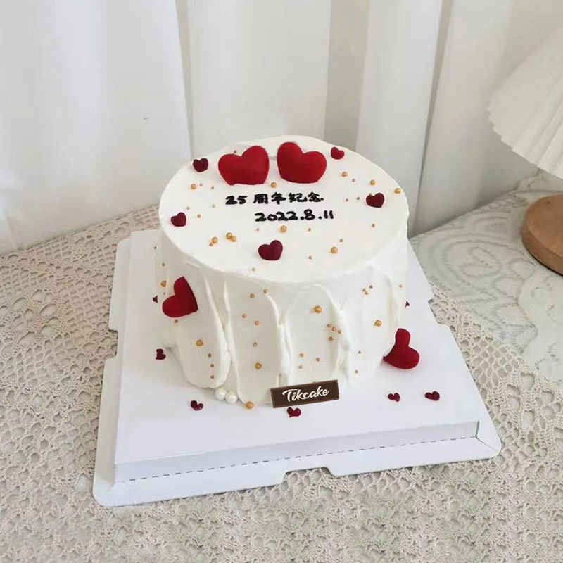 心心相印婚庆主题蛋糕