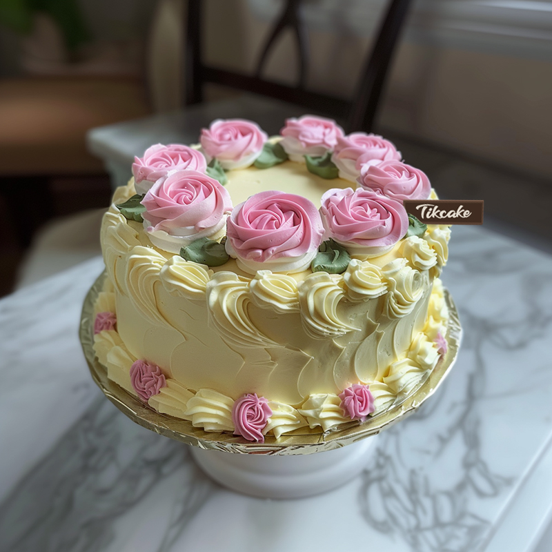 原创复古风奶油鲜奶蛋糕（二）