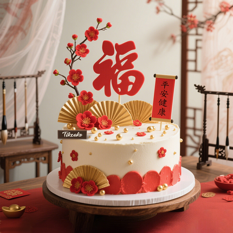 原创祝寿主题鲜奶蛋糕（五）