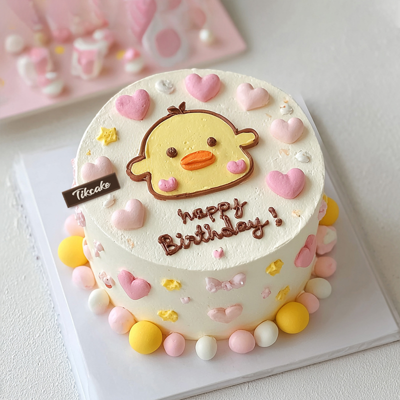 原创小鸭子主题儿童鲜奶蛋糕（二）