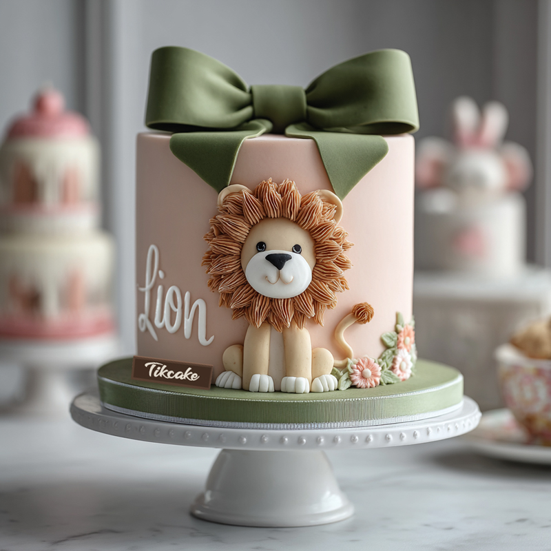 原创狮子座主题翻糖鲜奶蛋糕八（7.23-8.22）