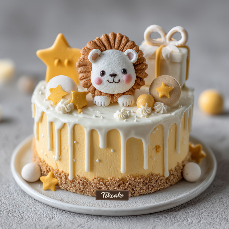 原创狮子座主题翻糖鲜奶蛋糕九（7.23-8.22）