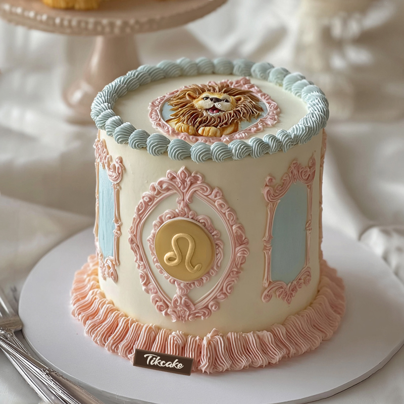 原创狮子座主题鲜奶蛋糕十四（7.23-8.22）