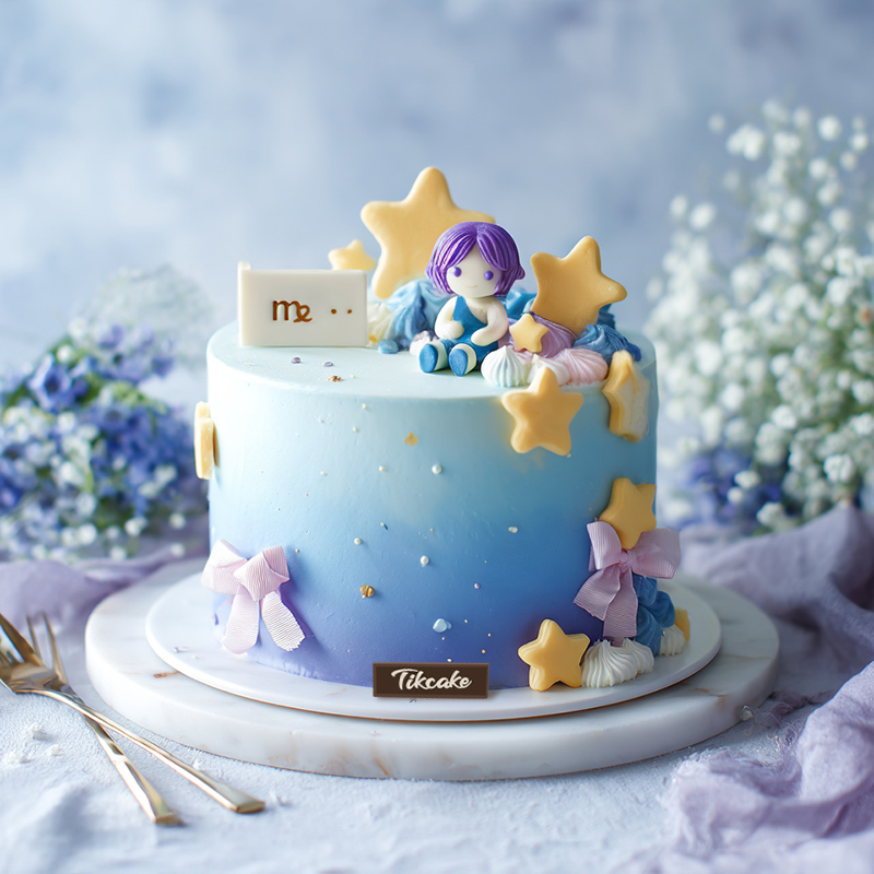 原创处女座主题翻糖鲜奶蛋糕十（8.23-9.22）