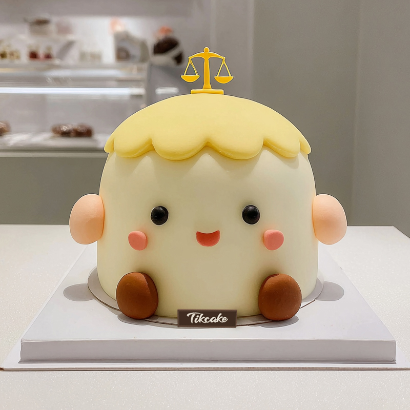 原创天秤座主题翻糖鲜奶蛋糕九（9.23-10.23）