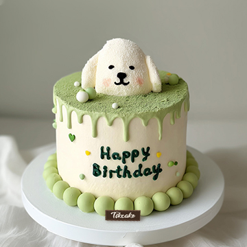 原创小狗主题儿童鲜奶蛋糕