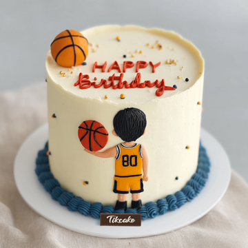 原创“篮球男孩”主题鲜奶蛋糕